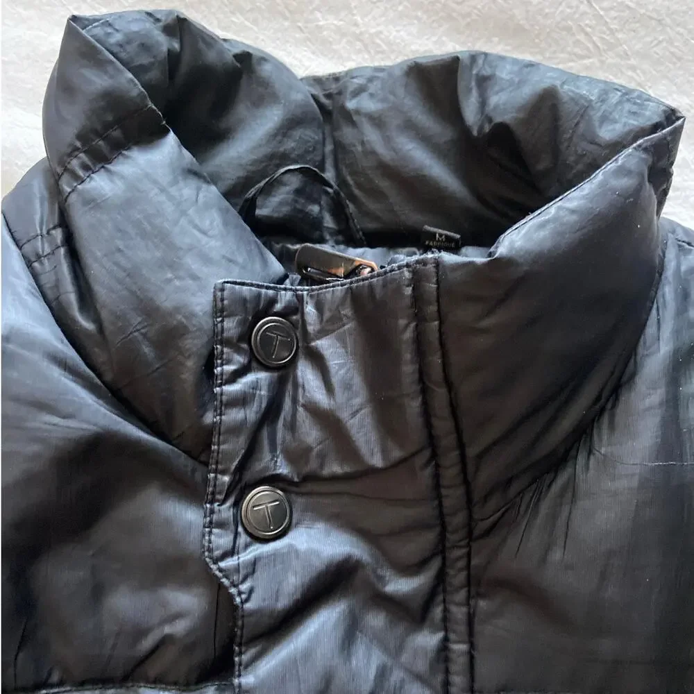 T Tech By Tumi‎ Feather Down Puffer Jacket Coat Zip Up Outdoor Black Mens Medium